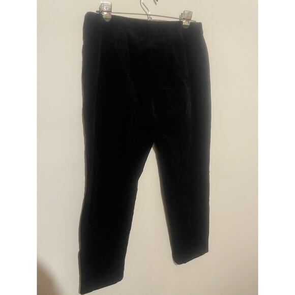 Pendleton Corduroy Pants Women 10 Black Straight Leg Pockets Comfort Flat Front - Picture 7 of 7